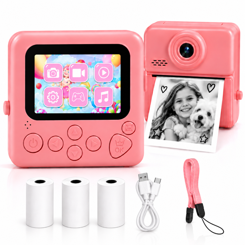 Aparat Foto Instant pentru Copii Twinkle Twins Roz